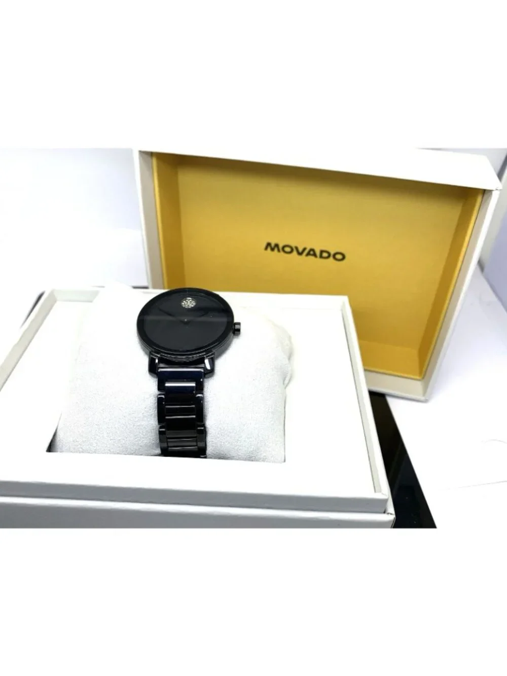 Movado Women's Watch 3601235 Bold Evolution Swiss Quartz Black Ceramic 34mm